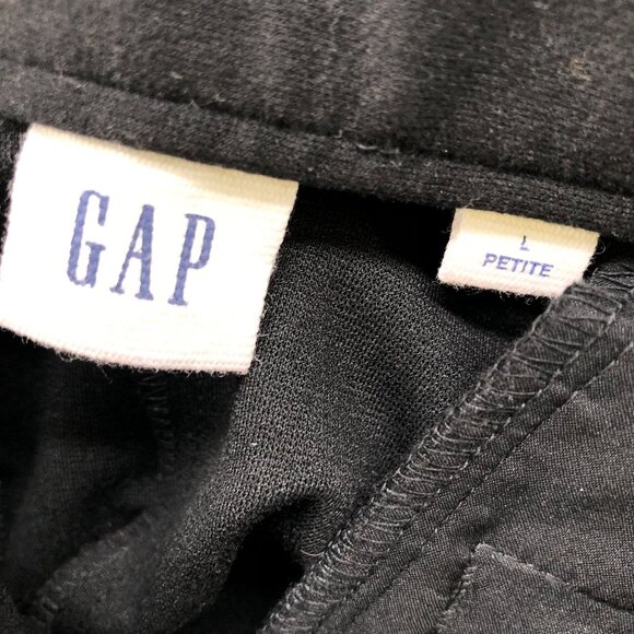 Gap Crop Wide Leg Knit Pants Womens LP Black Trouser Ponte Comfort High Rise - Picture 8 of 10